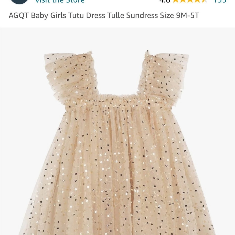 12-14 month tulle sequin dress - Picture 5 of 7